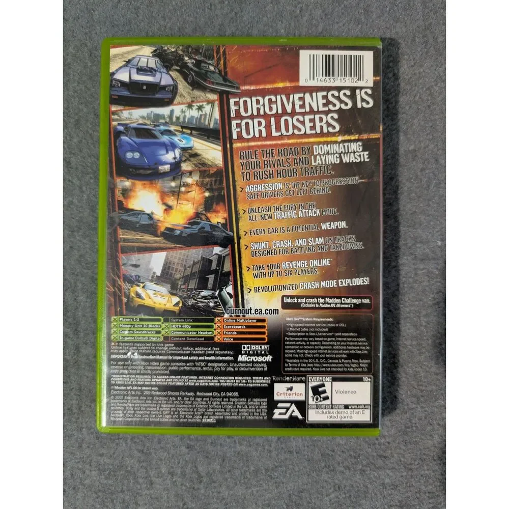 Burnout Revenge Xbox Original 2005 - Complete CIB - Battle Racing Game EA
